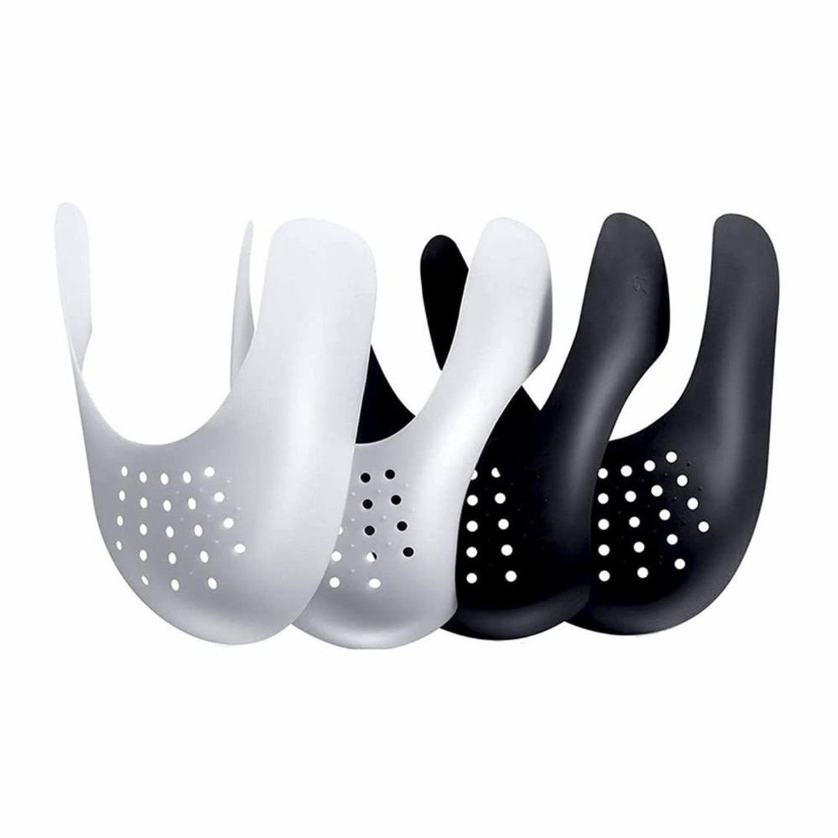 Smoakez - Schoenplaatjes - Anti-rimpelschoenen - Bescherming tegen vouwen - Zwart en wit - Voorkomt scheuren basketbalschoenen - Geschikt voor unis...