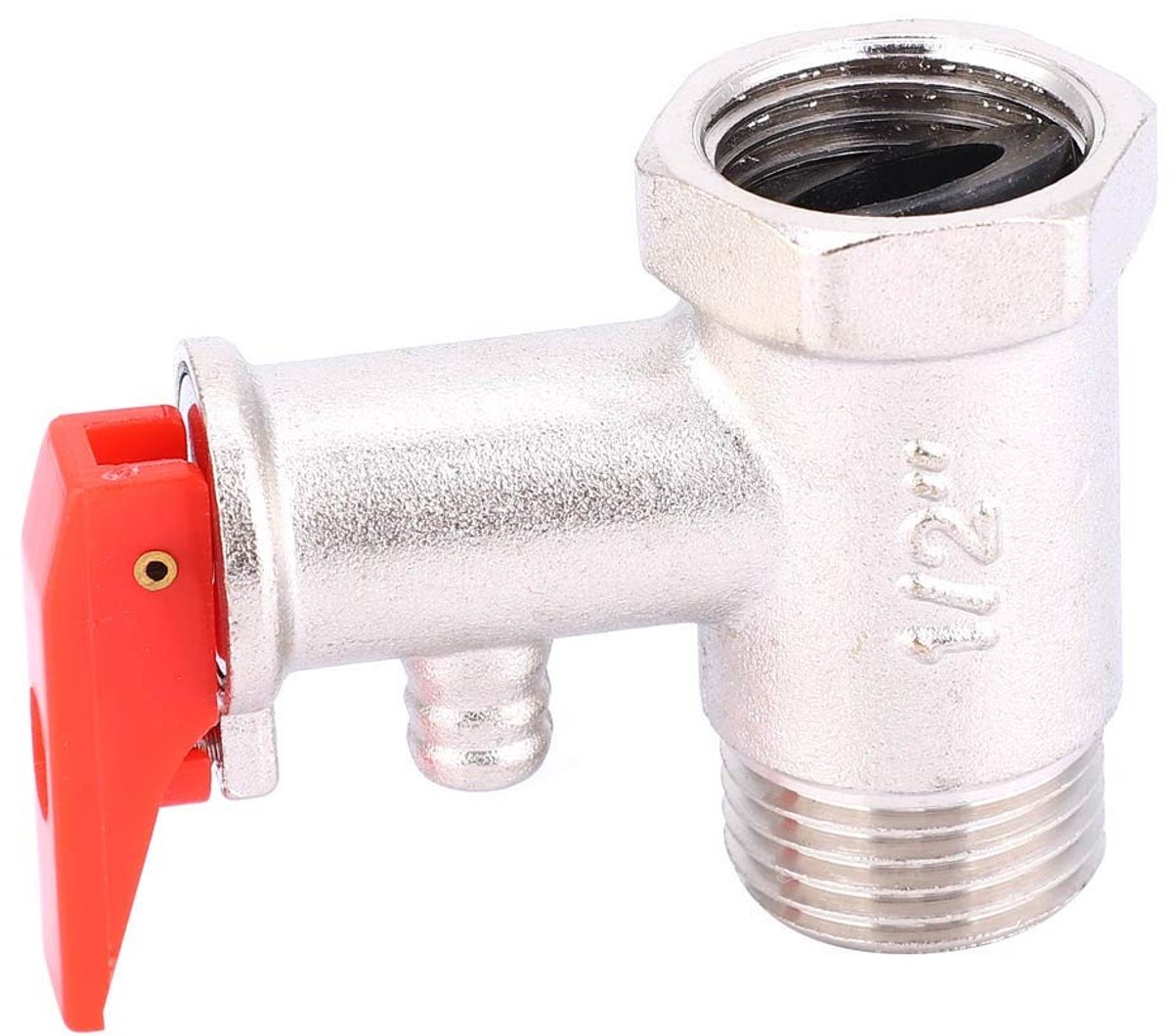 Smoakez - Praktische Messing Controleklep - Veiligheidsoplossing - G1/2In Formaat - Drukontlasting - Ideaal voor Boilers - Efficiënt Warmwaterbeheer