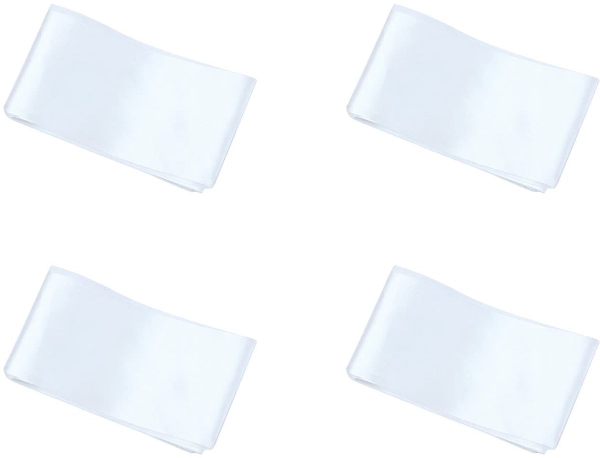 Set van 4 Witte Satijnen Sjerpen voor Bruiloften en Feesten - DIY Persoonlijke Sjerpen