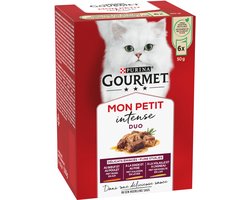 Gourmet Mon Petit Intense - Kattenvoer Natvoer - Duo Vlees - 48 x 50 g