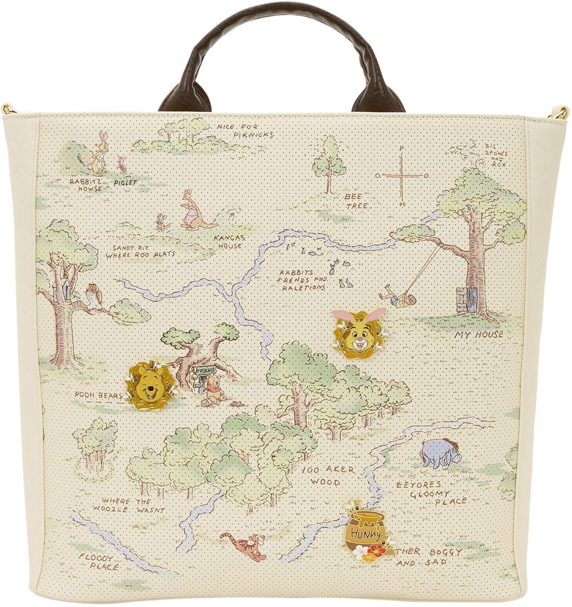 Disney Loungefly Tote Bag Winnie the Pooh Hundred Acre Wood