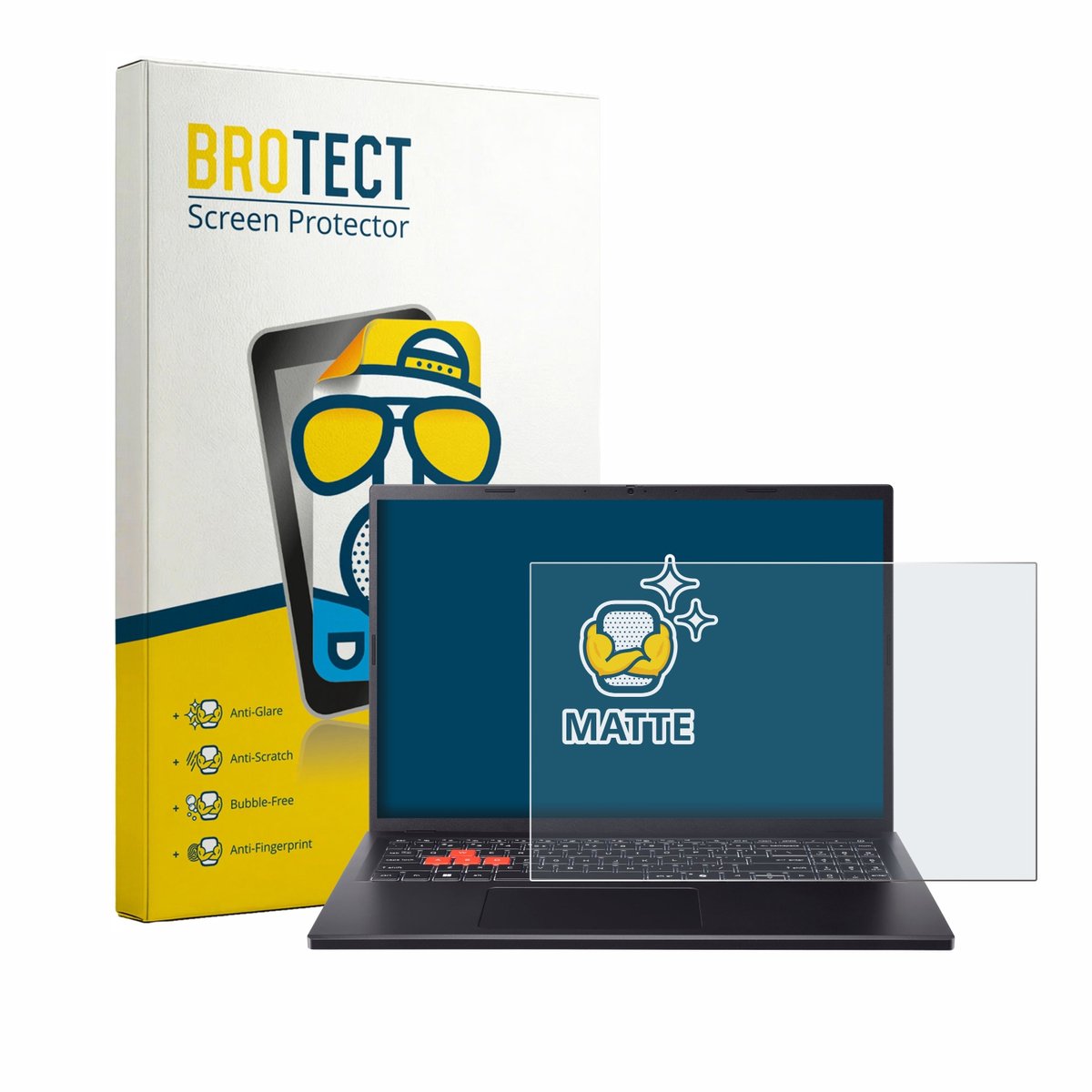 BROTECT - Screenprotector voor Acer Nitro Lite 16 NL16-71G - Folie Beschermfolie matte