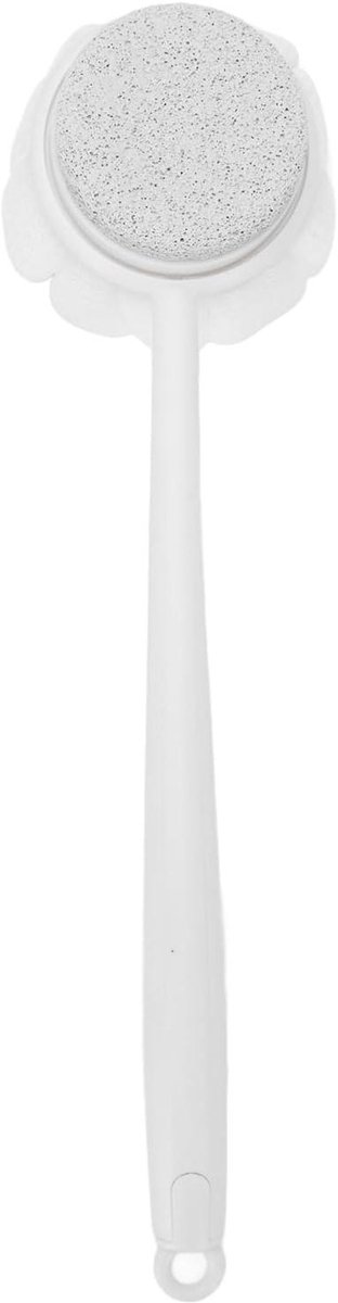 Douche Body Borstel - Bad Scrubber - Totale Reiniging - Lange Handgreep - 37 cm Lengte - Grijs