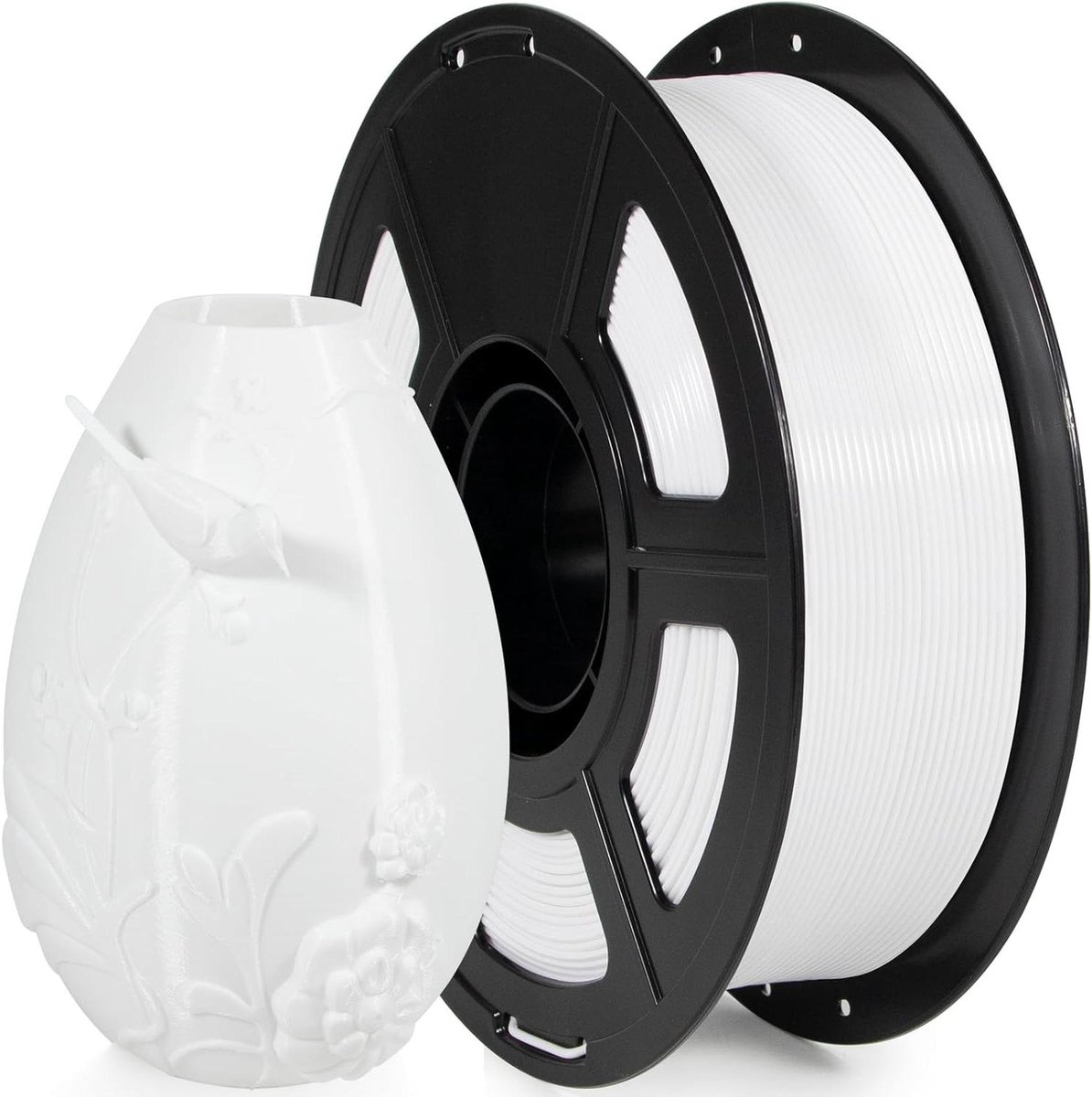 3D Printer Filament - PETG Draad - Robuuste Prints Maken - Mechanisch Anti-Klit - 1KG 1.75mm - Sneeuwwit