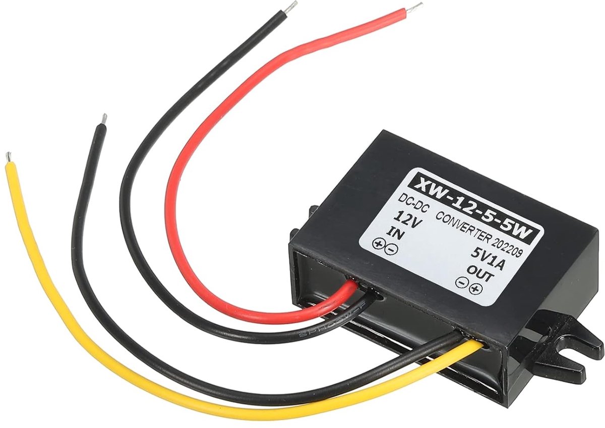 DC 12V naar DC 5V 1A 5W power inverter - regulator plastic schaal voor LED zonne-installatie