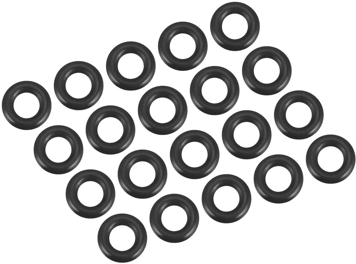 Rubberen Afdichtingen - O-ringen - Kraan Reparatie - Duurzaam Nitril Rubber - 20 stuks 8mm - Zwart