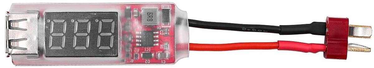 Vt products - 2S-6S Lipo Lithium Batterij - USB Charger Converter - Voor Telefoon en Tablet - Voltage Display - Ideaal voor Buitenactiviteiten - Gesch
