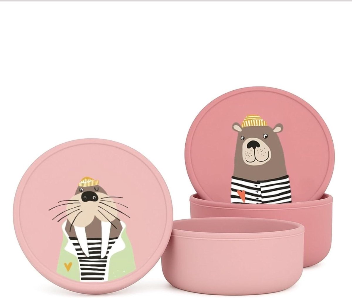 Kinderen Kom - Baby Kom - Zelfstandig Eten - Lekvrij Ontwerp - 400 ml - Roze Combinatie