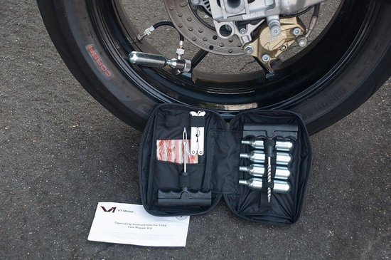 Motorbanden Reparatiekit - Scooter ATV Set - Pechonderhoud Onderweg - CO2 Aangedreven - 19 x 13 x 6 cm - Zwart van Merkloos — afbeelding 5