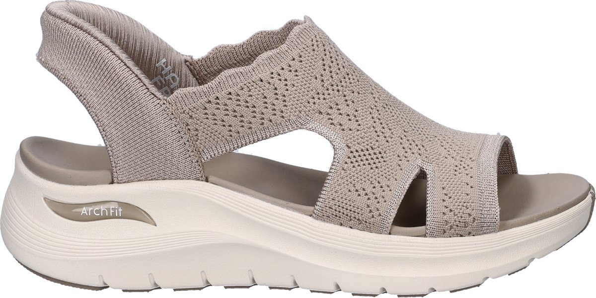Skechers Hands Free Slip-In Arch Fit 2.0 dames sandaal - Taupe - Maat 41
