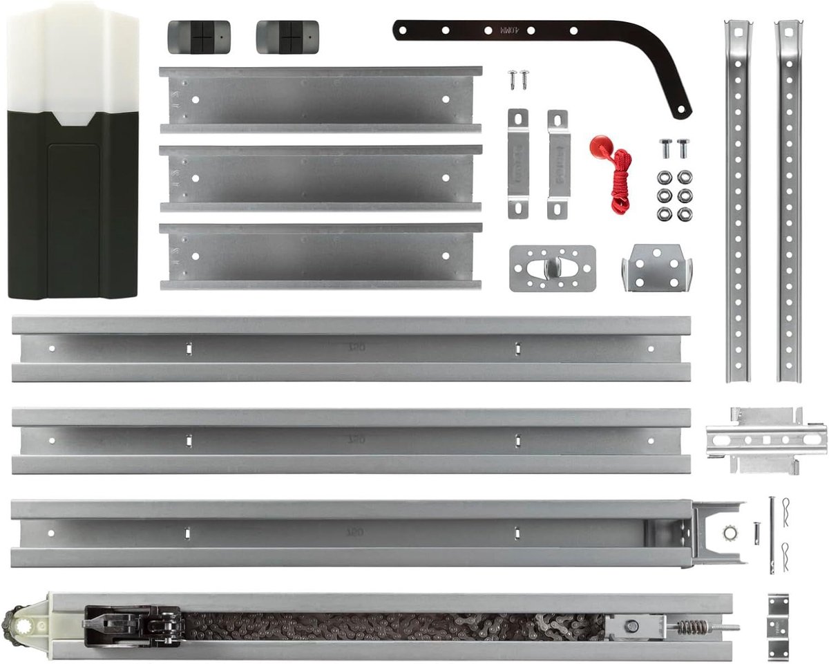 Schellenberg Powerlift 550 N garagedeuropener, max. deuroppervlak 8 m², trekkracht 550 N, incl. 2x 433,92 MHz 4-kanaals handzenders, 60301