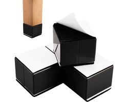 Set van 4 Zelfklevende Carbon Stalen Meubelverhogers 60 x 60 x 50 mm voor Stoelen, Tafels en Bedden - Verhoog tot 5 cm, Stevig en Duurzaam