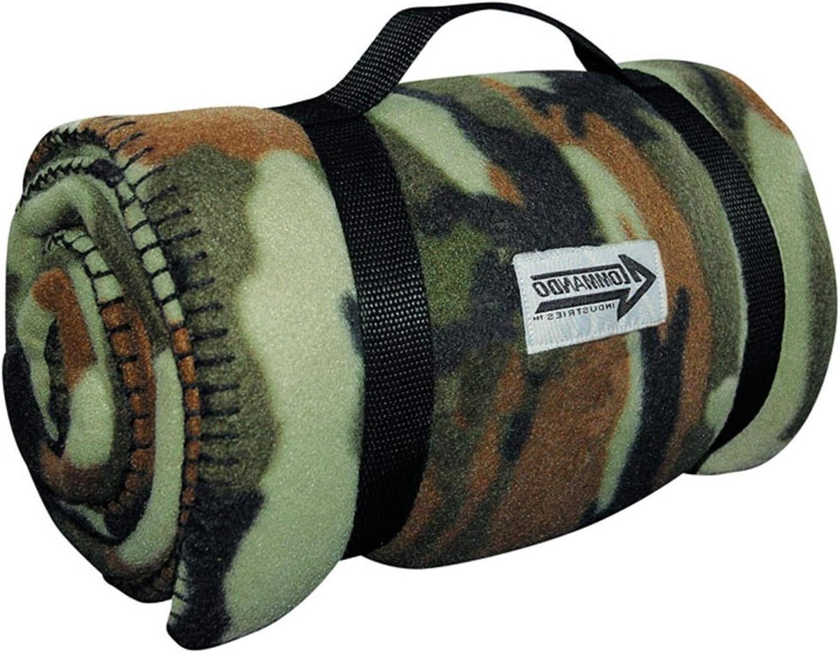 Fleece Deken - Warme Plaid - Kamperen Buiten - Polar Fleece Materiaal - 140 x 190 cm - Woodland