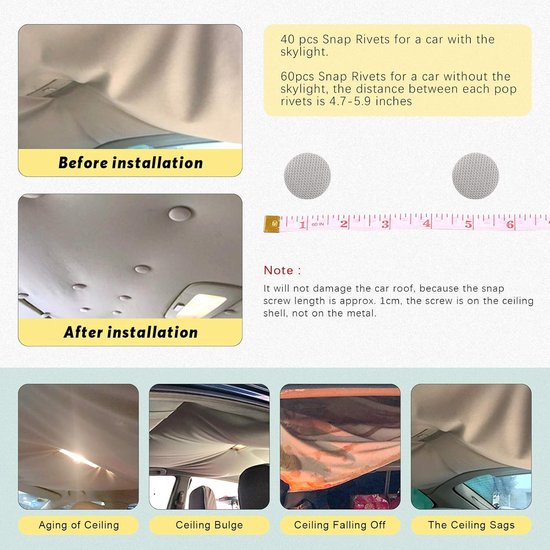 Reparatieklinknagels - Dakhemel Knoppen - Auto Interieur Herstellen - Compleet Gereedschap - 272 Stuks - Grijs van Merkloos — afbeelding 2