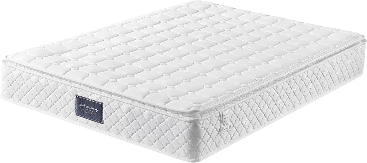 25 cm dikke binnenveringmatras, 140x200 cm, hardheidsgraad H3, individueel verpakte pocketveren, 7-zone koudschuimmatras, 100% Oeko-Tex gecertificeerd