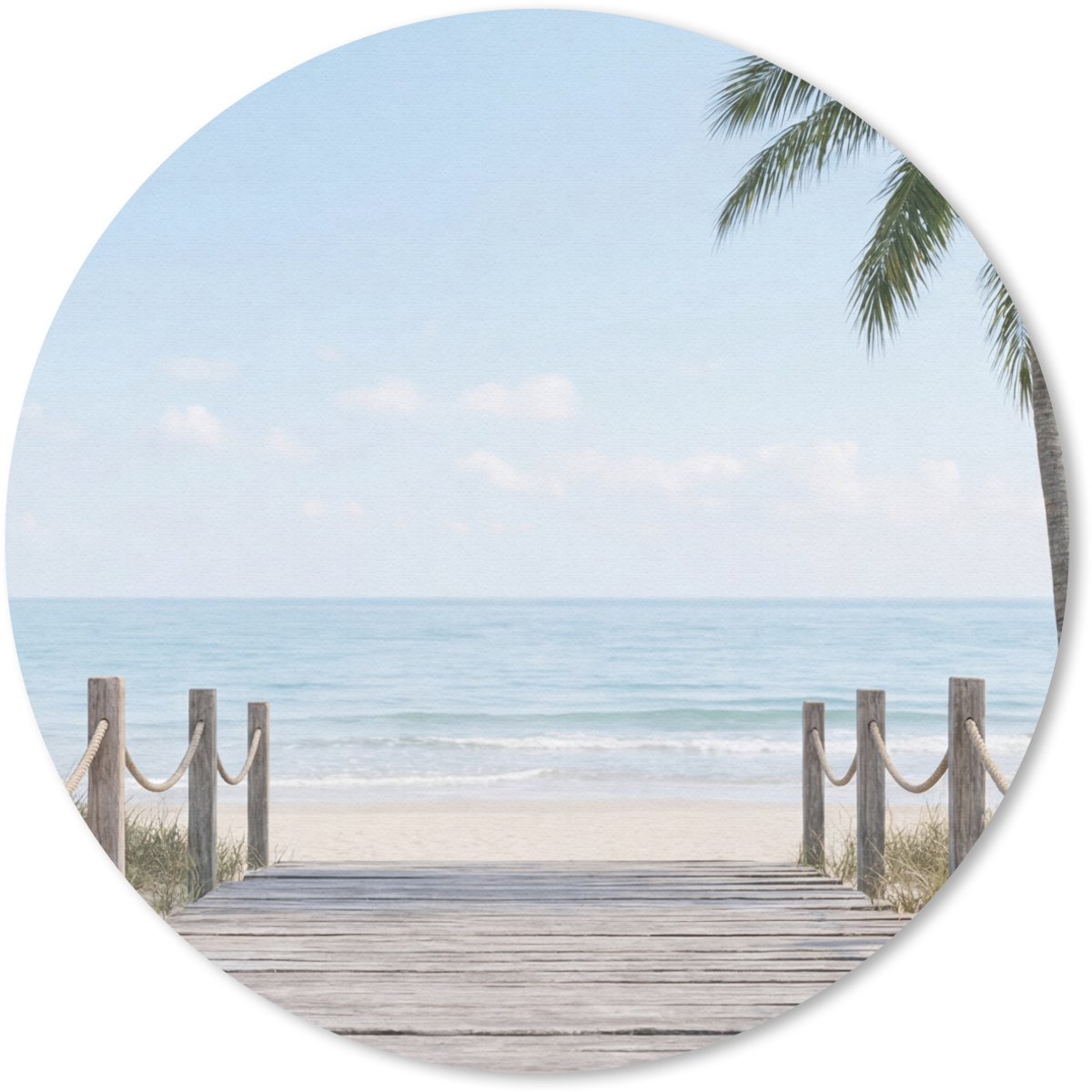 Muismat rond 30x30 cm - Mousepad Palmbomen - Pad - Horizon - Ronde muismatten