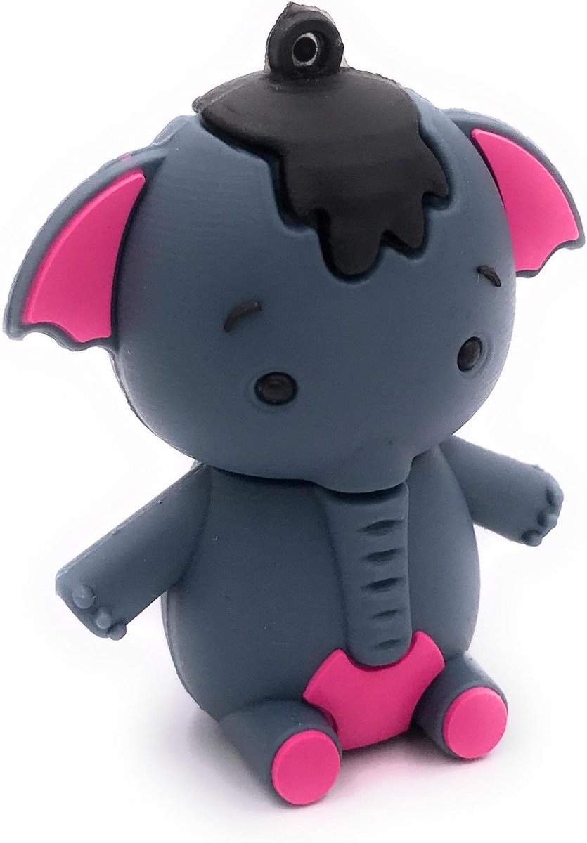Olifant USB Stick - Geheugenstick Data - Bestanden Opslaan - Uniek Design - 32 GB - Blauw