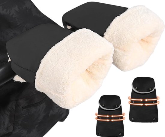 Kinderwagen Muts - Wandelwagen Handwarmers - Warm Blijven - Wind- en Waterdicht - One Size - Grijs — afbeelding 3
