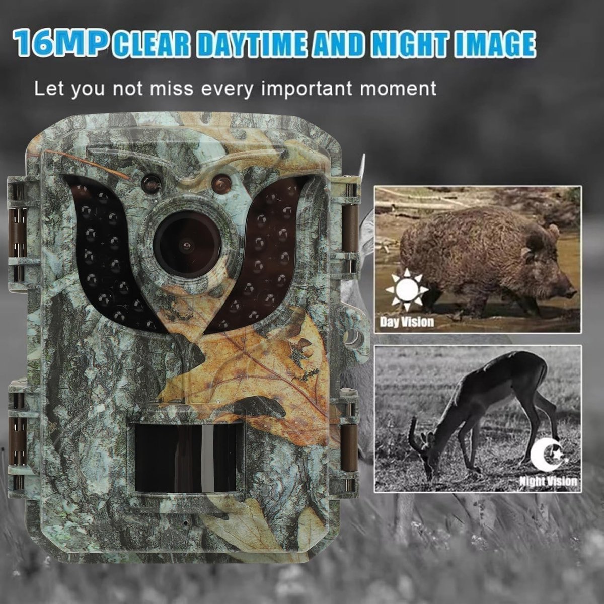 Store_8 - Trailcamera - Bewegingsdetectie - Ultrahelder Nachtzicht - Robuuste Constructie - Foto en Video - Geschikt voor Outdoor Scouting - Model ...