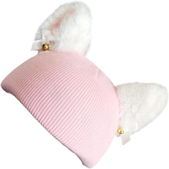 Skihelmhoes Dierenoren - Warme Helm Cover - Wintersport Bescherming - Unieke Zachte Vulling - Universele Pasvorm - Roze Pluche