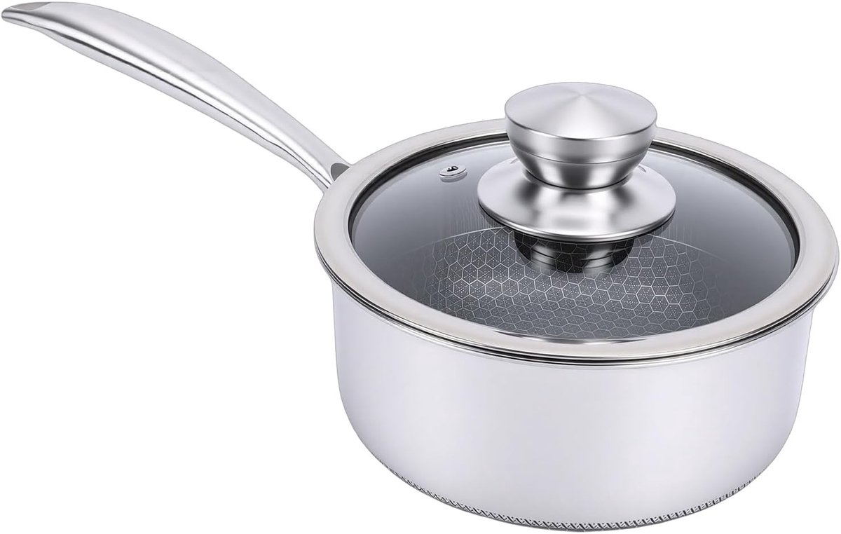 Koekenpan met Deksel Antiaanbakpan Braadpan Veelzijdig Koken Gelijkmatige Warmteverdeling 36x18x7.5cm