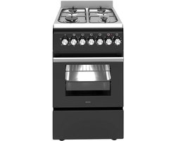 Wiggo WO-E503A(BX) Cuisinière à gaz autonome - 50 cm - Noir