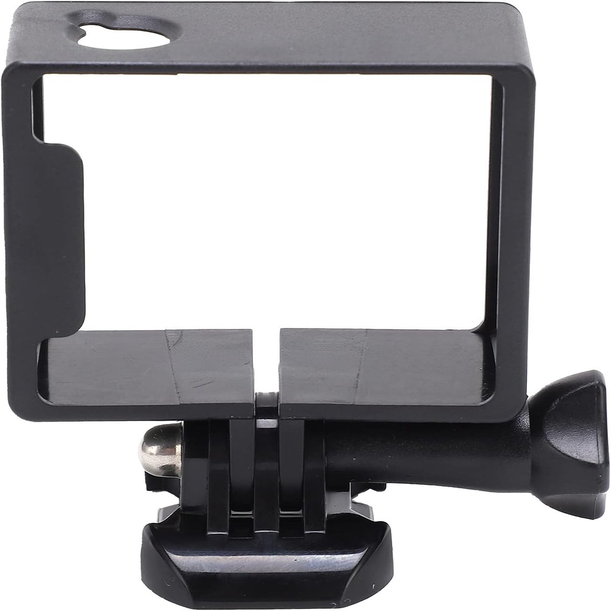 Zwarte beschermende behuizing voor action camera, zijframe montage, stevige interface en voet voor sportcamera's