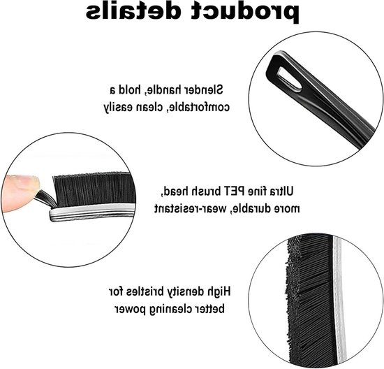 Ergonomische voegborstels voor tegels en badkamers, ideaal voor het reinigen van voegen, wastafels en toiletten - antislip handvat, voegreiniger en voegsnijder, 8 stuks — afbeelding 2