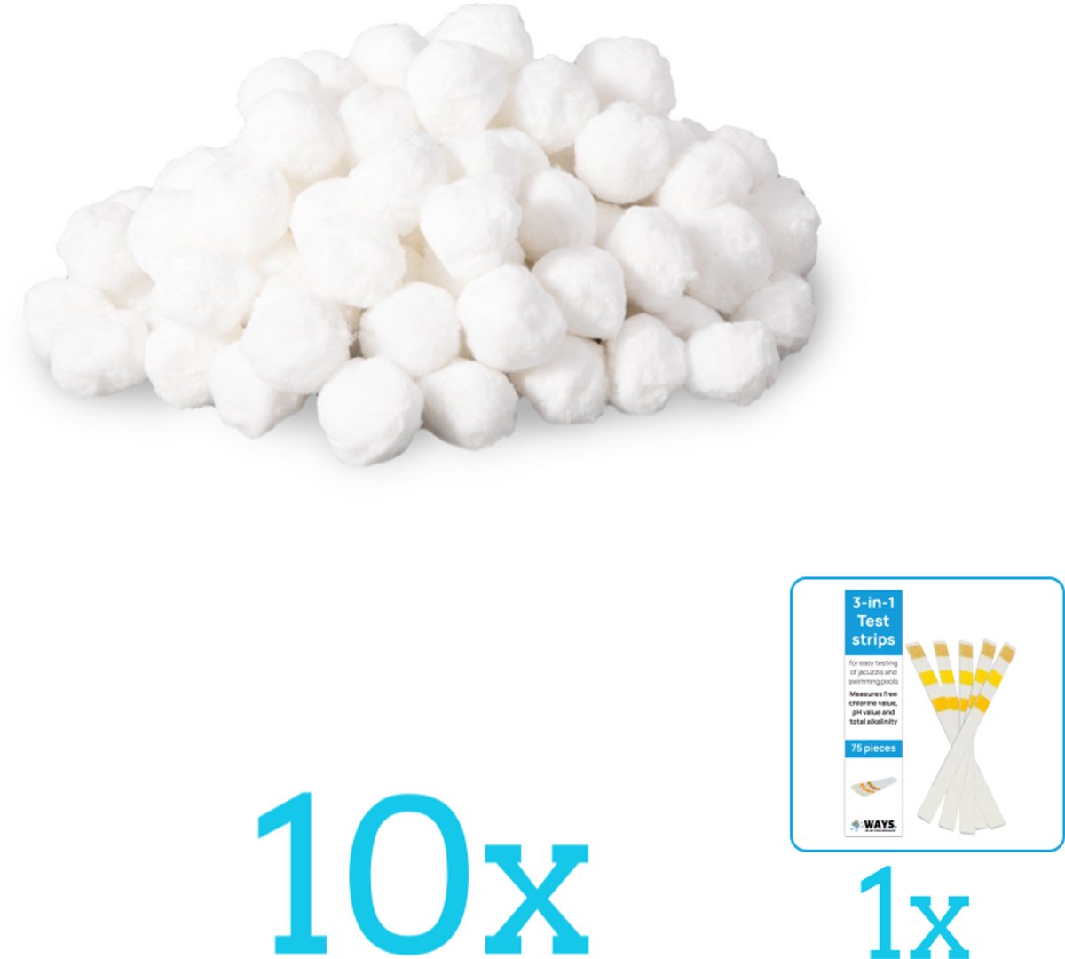 Intex - Filtermateriaal - Filterbollen 29045 - Geschikt voor Zandfilterpomp - Volumebundel - Filterbollen - 10-delig