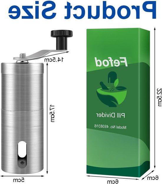 Tablets Freezer voor het Malen van Medicijnen, Kleine Tablet Molen, Tablet Crusher en Poedervermaler voor Efficiënte Pillenverwerking van Merkloos — afbeelding 5