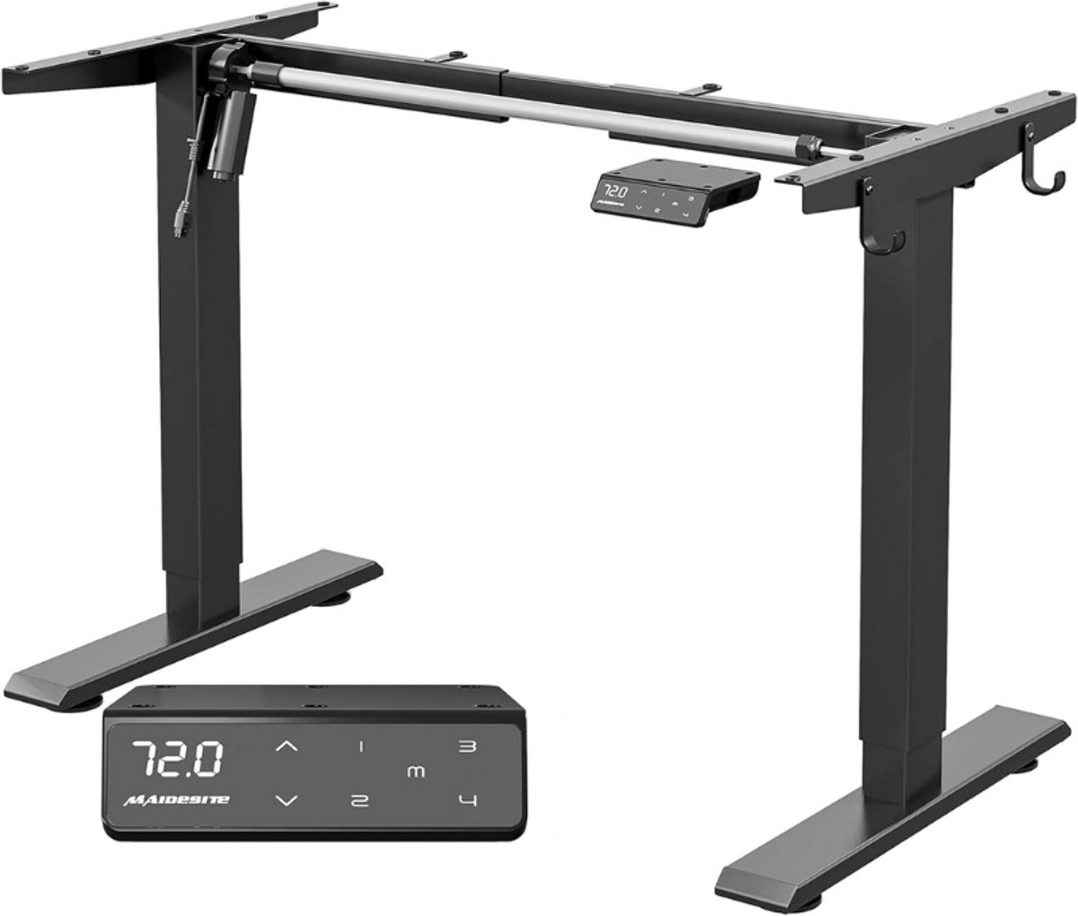 Elektrisch Verstelbaar Bureau Frame Hoogte Instelbaar Onderstel Met 4 Memory Functies En Anti-Collisie Systeem Zwart