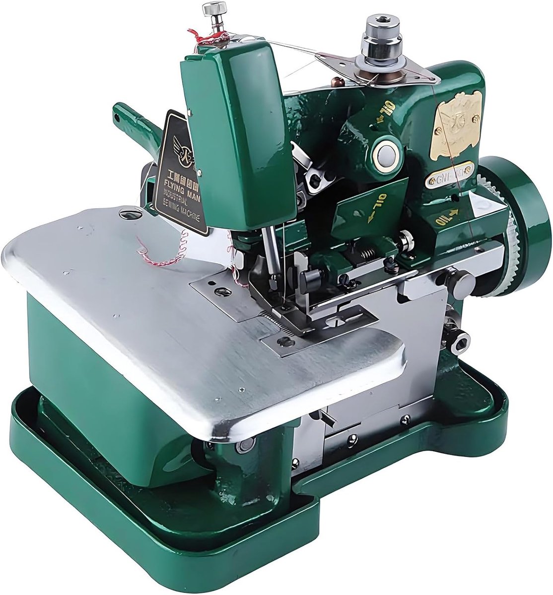 Overlockmachine - Serger machine - Stoffen afwerken - Verstelbare steeklengte - 255x210x270 mm - Wit