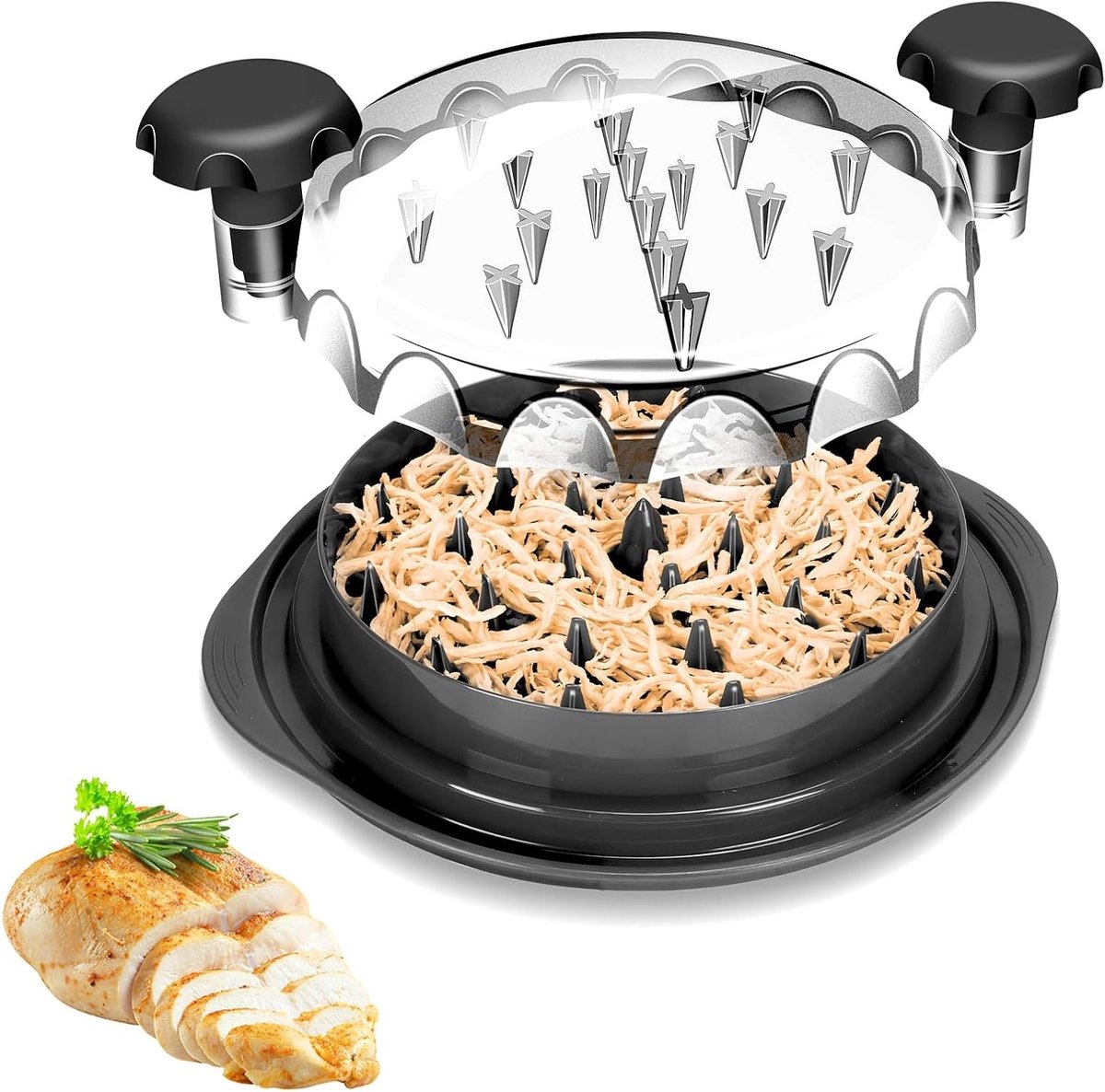Handmatige Vleesmolen voor Kip en Groenten - Keuken Mixer met Handvat en Antislipbodem