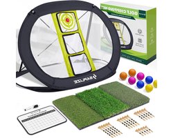Golf Chipnet - Oefennet Golf - Nauwkeurigheid Verbeteren - Sterke Stabiliteit - 110 x 110 cm - Lichtgroen