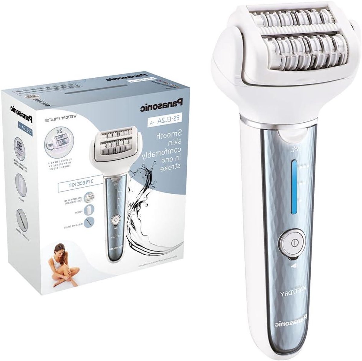 Epilator voor dames - Epileerapparaat ontharen - Huid glad maken - Extra brede epilatiekop