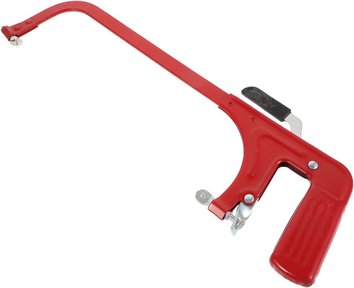 Zaagbeugel Houtbewerking - Draagbare Zaag - Huisprojecten Tuinwerk - Stabiele Staalconstructie - 42cm Lengte - Rood