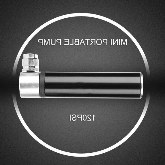 Mini Draagbare Fietspomp voor Hoge Druk tot 120PSI - Aluminium Pomp met Franse en Amerikaanse Nozzle voor Mountainbike en Basketbal — afbeelding 2