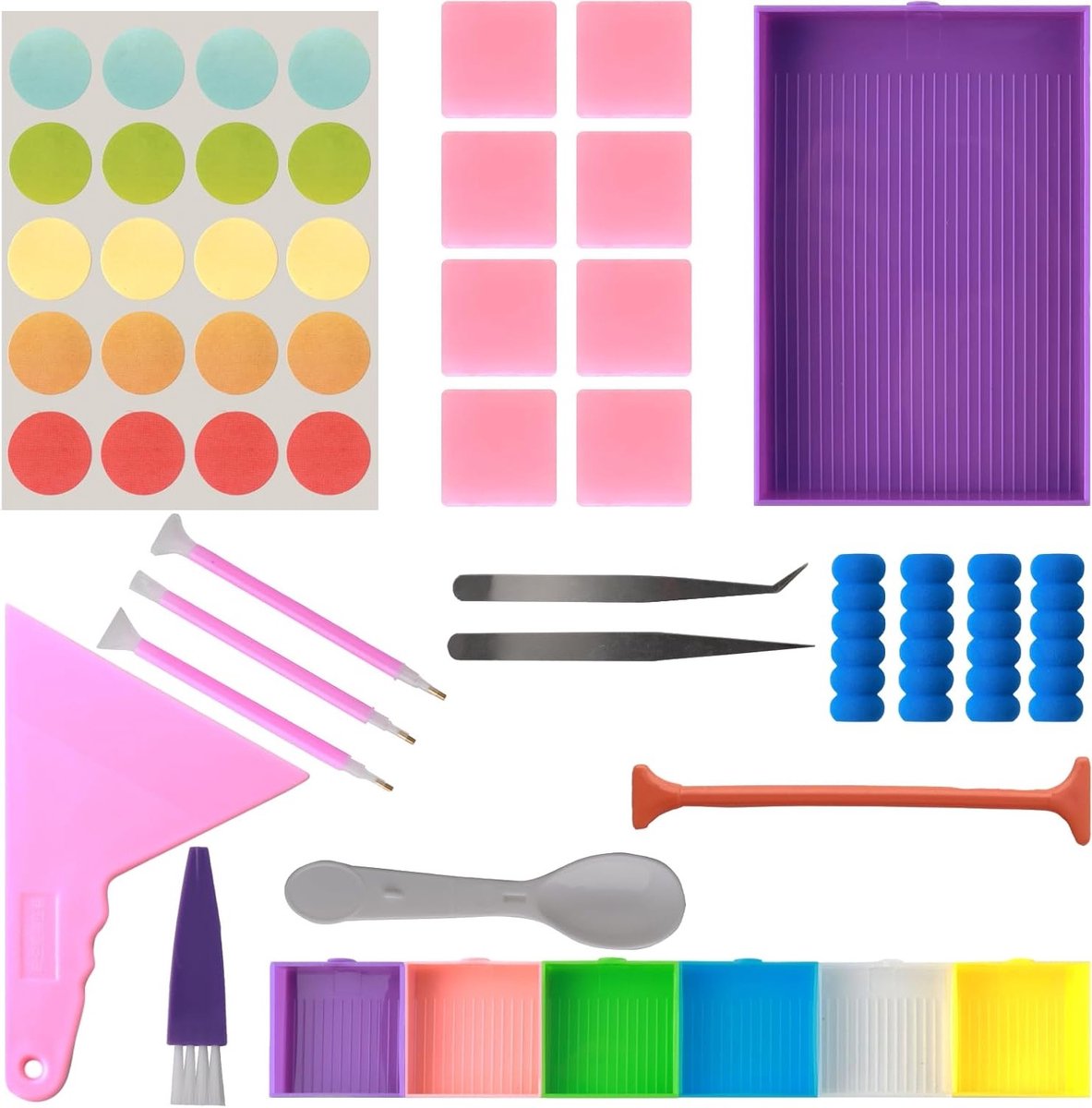 VVGoods - Diamond Painting Accessoireset: 24 Stuks Gereedschapsset voor Nieuw Diamant Schilderen, Duurzaam Ambachtelijke Sieraden Pen.