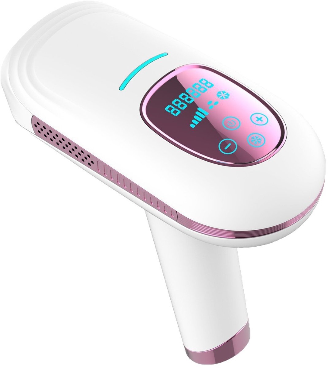 IPL Ice Cooling ontharingsapparaat Y-1107 – Permanente en pijnloze IPL-laserontharing met scheermesje, bril en oplaadadapter – 9 intensiteitsniveaus, IPL-apparaat voor gezicht en hele lichaam
