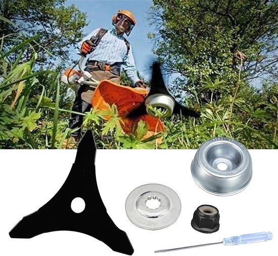 5 stuks - bosmaaierbladen - bosmaaier electrisch - bosmaaieraccessoires - voor grastrimmers gazon en tuin, verbeterd en verdikt - bosmaaierbladen adapterset - Grasmaaiers met een asboringsdiameter van 25,4 mm — afbeelding 4