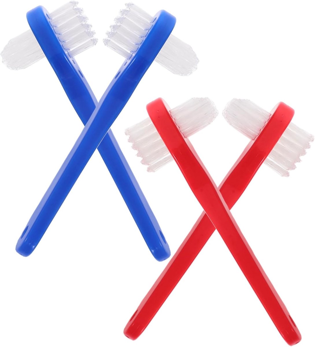 Reinigingsborstel Prothese - Kunstgebit Borstel - Mondhygiëne - Dubbelzijdig Ontwerp - 11 cm Lengte - Diverse Kleuren