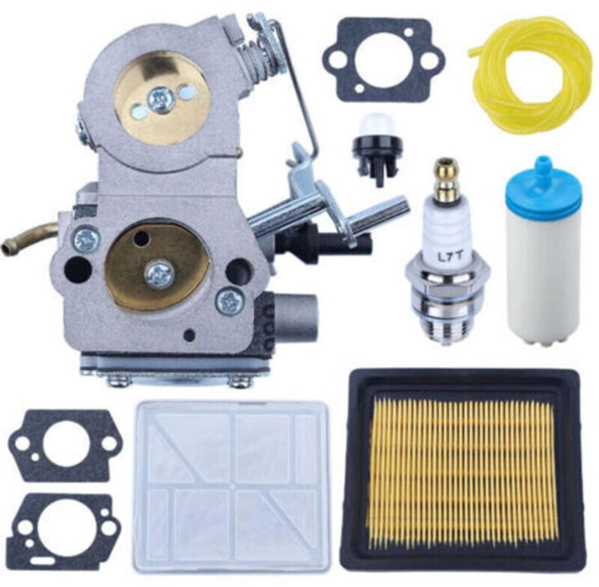 578243401 is geschikt geschikt voor Husqvarna K750, K760 en K770 betonfrezen geschikt geschikt voor carburateur, en ook geschikt voor de ZAMA C3 EL53. Het bevat een luchtfilterpakking en een brandstofleidingkit.