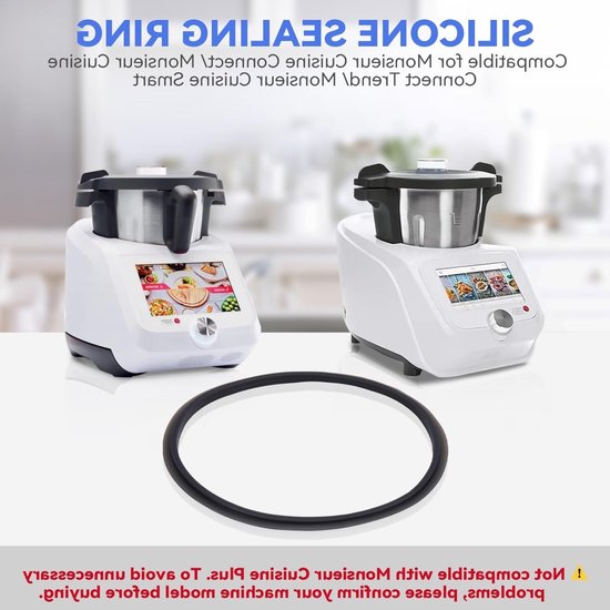 Siliconen afdichtring voor keukenmachine, mixpan en deksel, geschikt voor Monsieur Cuisine Connect en Smart apparaten — afbeelding 2