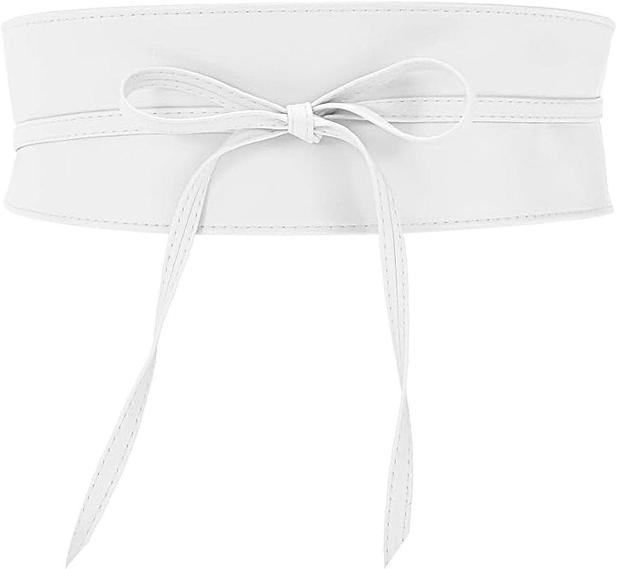 Stijlvolle Witte Tailleband voor Dames - Verstelbare Brede Riem voor Jurken, Broeken en Casual Outfits