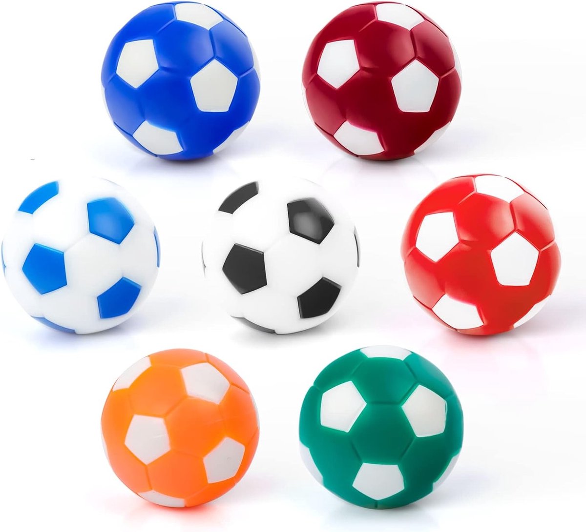 Kleurige Mini Voetbal Set van 14 Stuks voor Feestdecoratie, Tafelvoetbal en Sportactiviteiten voor Kinderen en Volwassenen