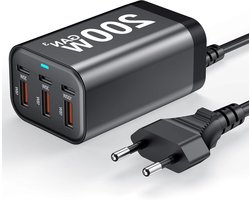 1 stuk USB C-opladerblok 200W 6-poorts GaN snellaadstationhub geschikt voor laptop, iPad, iPhone 17 Pro Max Snelle oplader Pixel DELL MacBook Pro/Air Galaxy S25 Steam Deck