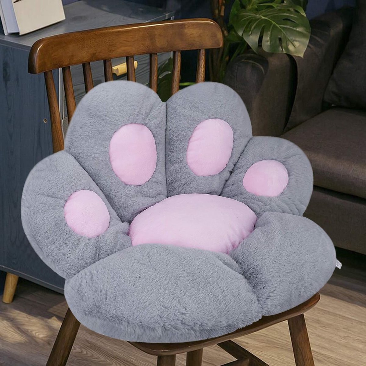 Leuk kattenpoot stoelkussen - comfortabel pluche zitkussen - warm Tatami vloerkussen voor