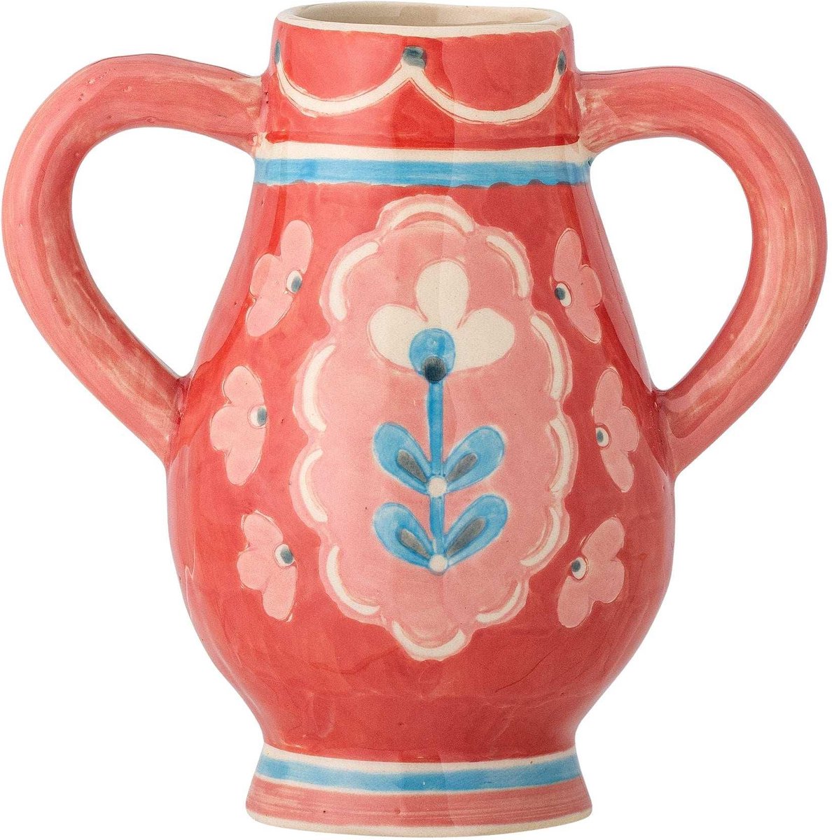 Bloomingville Vaas aardewerk rood Odina 15cm Rose