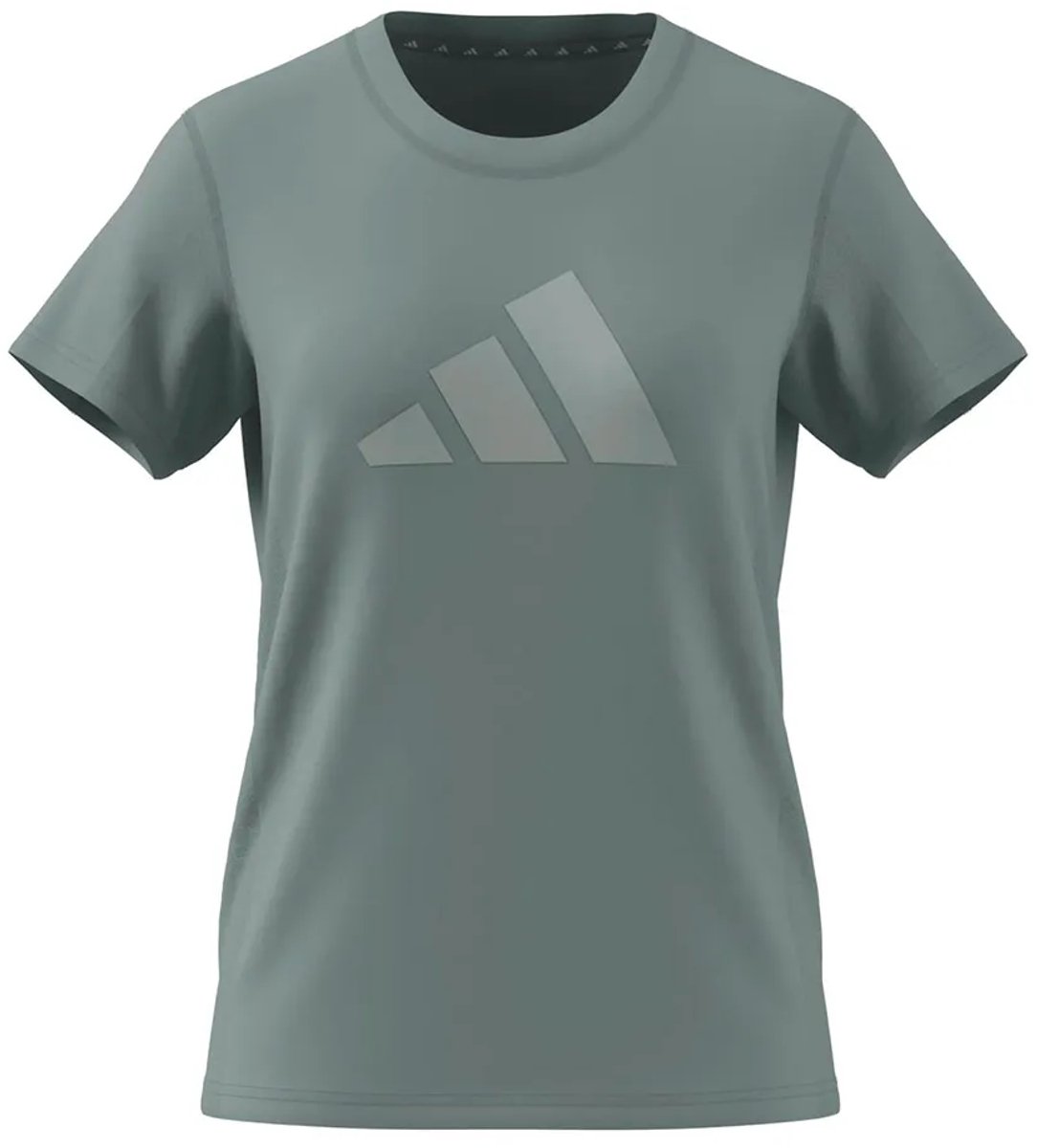 Adidas Train Essentials Big Performance Logo Training T-shirt Met Korte Mouwen Vrouw Zilver