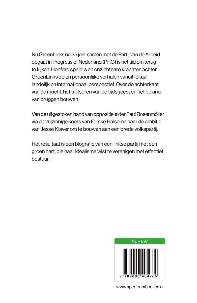Een portret van GroenLinks - back cover